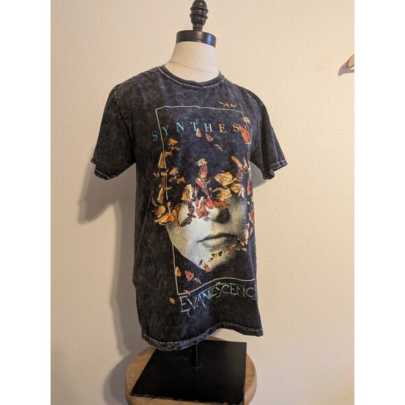 evanescence dark gray heathered butterfly synthesis tee shirt size S - Picture 5 of 5